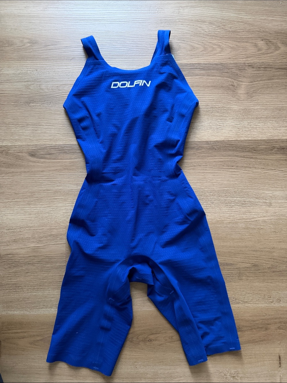 Dolfin Titanium Knee Length Fina Approved Knee Technical Swimsuit Sz 24 Blue